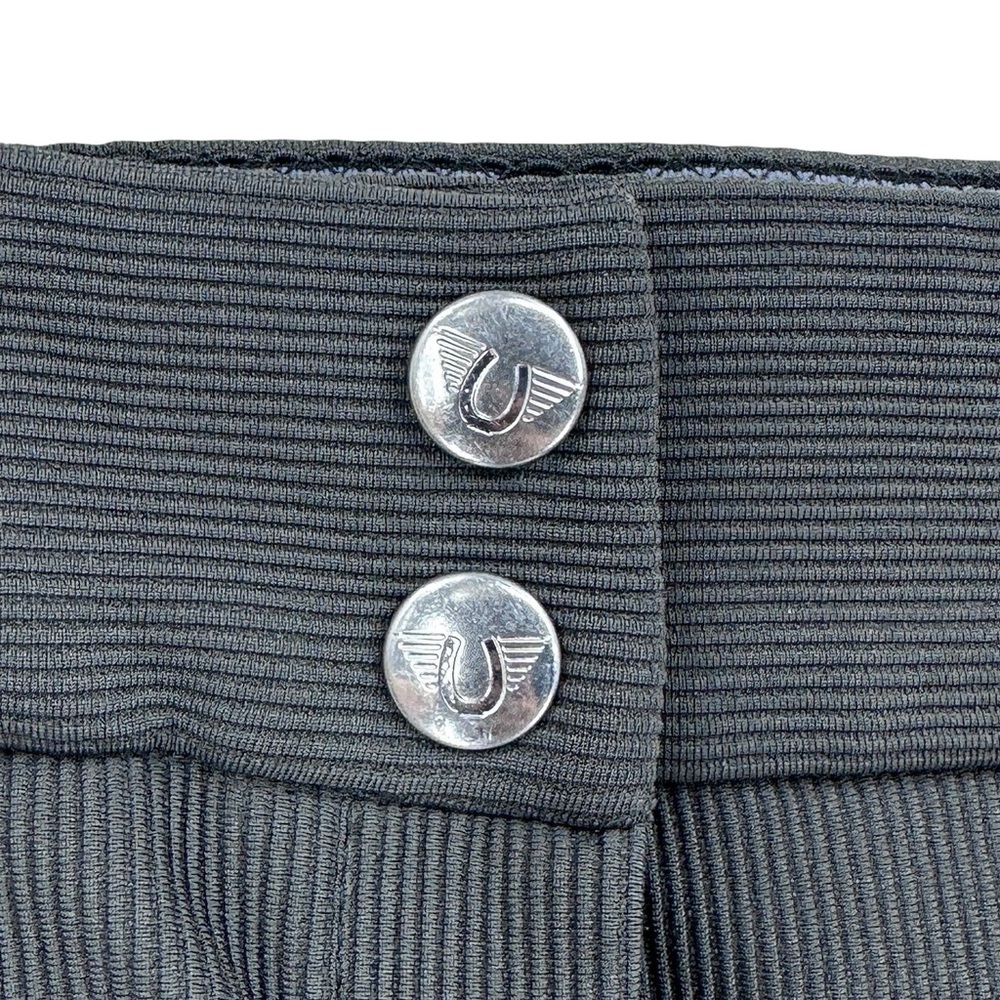 TUFFRIDER Breeches Ribbed Patch Riding Equestrian Gray - Picture 7 of 8